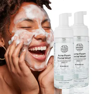 Soins de la peau Mousse de lavage du visage arbre à thé biologique huile propre contrôle Anti-acné lavage du visage nettoyant pour le visage pour hommes et femmes