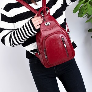 <span class=keywords><strong>Mochila</strong></span> multifuncional antirrobo con <span class=keywords><strong>cremallera</strong></span> de PU para <span class=keywords><strong>mujer</strong></span>, bolso moderno informal de moda urbana, sencillo y moderno, 2021 - Product Image 1