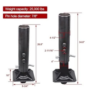 Adattatore Industriale per Perno di 5a Ruota da 30K Lbs, Altezza Regolabile, Acciaio Saldato di Precisione per Trasporto Pesante - Product Image 3