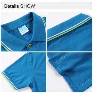 남성용 블랭크 폴로 티셔츠 자수 로고 일반 반소매 캐주얼 폴로 셔츠 - Product Image 4