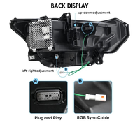 Ford Mustang 2024 à 2026 - Mise à niveau des phares LED RGB avec DRL - Plug and Play - Accessoires de voiture - Phares avant