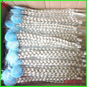 วิกผมถักเปียเอลซ่าสีเงินน้ำตาลสำหรับเด็กอุปกรณ์ประกอบชุด LPT0121 - Product Image 1