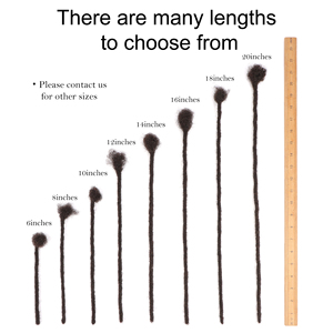 Hot Bán 4 "-30" Ổ Khóa Cheveux Naturel 100% Handmade Dread Khóa Mở Rộng Tóc Con Người Crochet Dreadlocks Tóc Con Người Mở Rộng - Product Image 3