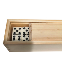 Console de jeu professionnelle pour enfants, jouet de haute qualité, en plastique, dominos de table avec boîte en bois, offre spéciale