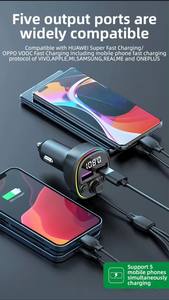 เครื่องส่งสัญญาณ FM แบบพกพาฟันสีฟ้าชุดรถแฮนด์ฟรี FM Modulator เครื่องส่งสัญญาณวิทยุไร้สายเครื่องเล่น MP3 พร้อม USB Car Charger - Product Image 6