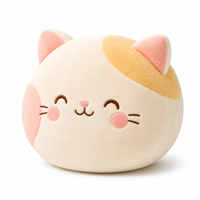 Peluche Ronde Personnalisée Chat en Gros, Jouet en Peluche Mochi Doux, Décoration Maison, Commande en Gros, Production en Masse, Jouet en Peluche OEM