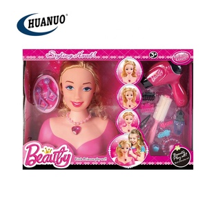 Poupée de coiffure en vinyle <span class=keywords><strong>avec</strong></span> cheveux, jouet de <span class=keywords><strong>maquillage</strong></span> de princesse à la mode pour filles - Product Image 4