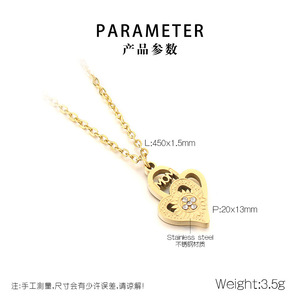 สร้อยคอจี้ทองคำ 18K แท้ สร้อยคอช็อคเกอร์สแตนเลสสตีล พร้อมของแถม ของขวัญแฟชั่นสุดหรู สำหรับวันแม่ - Product Image 1
