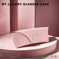 Venta caliente de alta calidad de encargo del logotipo de impresión de gafas de sol de moda de cuero de la PU caso en relieve del logotipo de la venta al por mayor caja de gafas