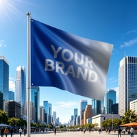 Drapeau personnalisé en nylon/polyester avec logo, grande taille, anti-plis et séchage rapide pour la publicité d'événements en extérieur
