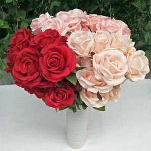 C-1065 <span class=keywords><strong>Ted</strong></span> Bakerencylopaedia Bouquet de roses artificielles en soie florale fait main 50 pièces pour Noël, fête des mères, maison/mariage - Product Image 5