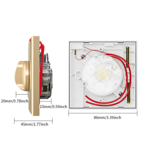 Temporizador Mecánico Dorado CXZTCL de <span class=keywords><strong>30</strong></span> Minutos, Temporizador de Cuenta Regresiva con Resorte para Ahorro de Energía, para Lámpara, Bomba, Tipo de Pared, Electromecánico - Product Image 5