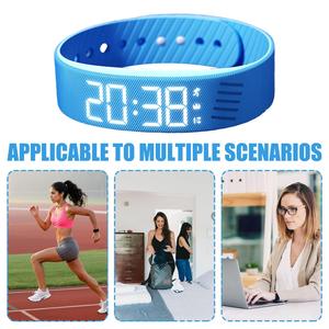 OLED Alarm Digital <b>Watch</b> With Silent Vibration 5-10 Days Battery Life <b>Activity</b> Tracker and Clock With Silicone Band Alarm <b>Watch</b> - Product Image 6