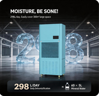 Déshumidificateur industriel commercial Lingde New Electric 290L/jour haute capacité pour piscine, serre, entrepôt, usine
