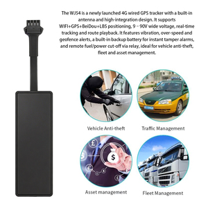 Traceur GPS 4G compact noir avancé pour véhicule avec historique de trajets, multi-alarmes et coupure de carburant à distance - Product Image 2