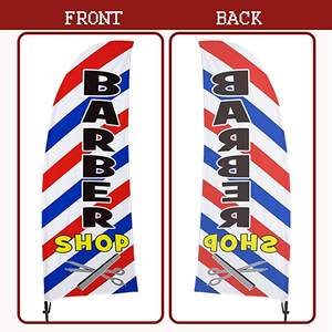 Оптовая продажа, персонализированный нож 8 футов, пляжный парикмахерский магазин, рекламный флаг с пером - Product Image 3