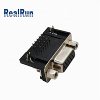 Chapado en oro 9 15 25 37-Pin VGA D-Sub DB15 Doble y Triple Fila PCB Tornillo de soldadura Conectores hembra y macho D-Sub