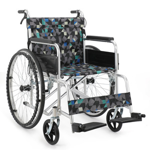 Fauteuil roulant manuel pliable en alliage d'aluminium de 24 pouces, léger, pour personnes âgées et handicapées - Product Image 1