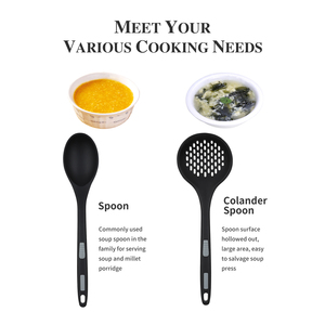 طقم أدوات مطبخ من السيليكون الممتاز مكون من 5 قطع، مقاوم للحرارة، يشمل ملاعق وملقط ومغارف - Product Image 5