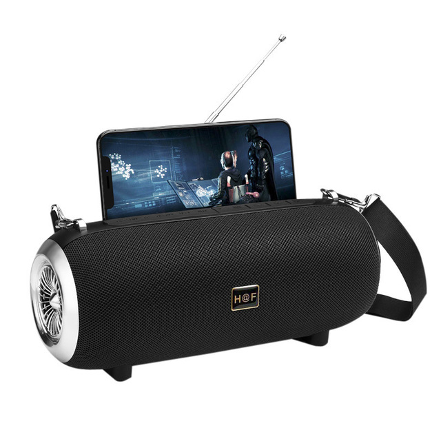 Fabric Stereo Audio Box RGB Outdoor Speaker Shoulder Strap for 5.2 10W Loud Surround Sound FM Radio All-in-One Wireless