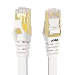 Cabo de personalização rj45, cabo de internet ftp gato 7 ethernet rj45 de 10gbps 600mhz para comunicação