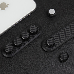 ที่เก็บสายเคเบิลคาร์บอนไฟเบอร์ คลิปหนีบสายแม่เหล็ก ฮับจัดเก็บของบนโต๊ะ อุปกรณ์สำนักงาน สีดำ รูปทรงสี่เหลี่ยมผืนผ้า แบบตั้งโต๊ะ พกพาได้ - Product Image 3