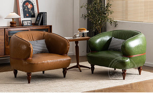 Sillón <span class=keywords><strong>Reclinable</strong></span> Moderno Francés con Estructura de Madera para Sala de Estar, Dormitorio, Oficina en Casa y Hoteles - Diseño Portátil - Product Image 6