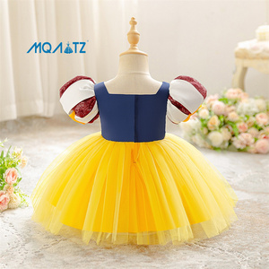 MQATZ Abito da Principessa Giallo come la Neve per Bambine, Design per Feste BXGZ018 - Product Image 4