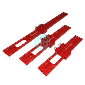 Righello a T quadrato falegnameria per la lavorazione del legno righello tascabile di precisione con righelli per incisione a bordo dritto con angolo di 45/90 gradi metrico - Product Image 1