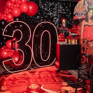 Lettres lumineuses LED néon géantes de 3 et 4 pieds, lettres de marquee pour la décoration d'anniversaires, de mariages et d'événements - Product Image 2