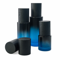 Vietnam WeWood Ensemble de pots en bois noir avec bouchon à couronne transparent, anti-fuite, personnalisable pour les flacons de lotion pour soins de la peau, contenants pour crème pour le visage