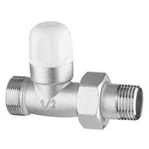 Raccordo diritto 3/8 per tubo idraulico con valvola - Product Image 1