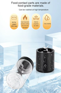 Mini Licuadora Portátil Recargable Eléctrica para Smoothies de Frutas, Vaso Mezclador Autolimpiante con Fuente de Alimentación USB de 4000mAh para Uso en Exteriores y Autocaravanas - Product Image 4