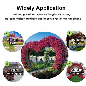 Escultura de Jardín Moderna con Forma de Corazón Grande para Exteriores, Escultura Metálica Vertical para Jardín en Venta - Product Image 2