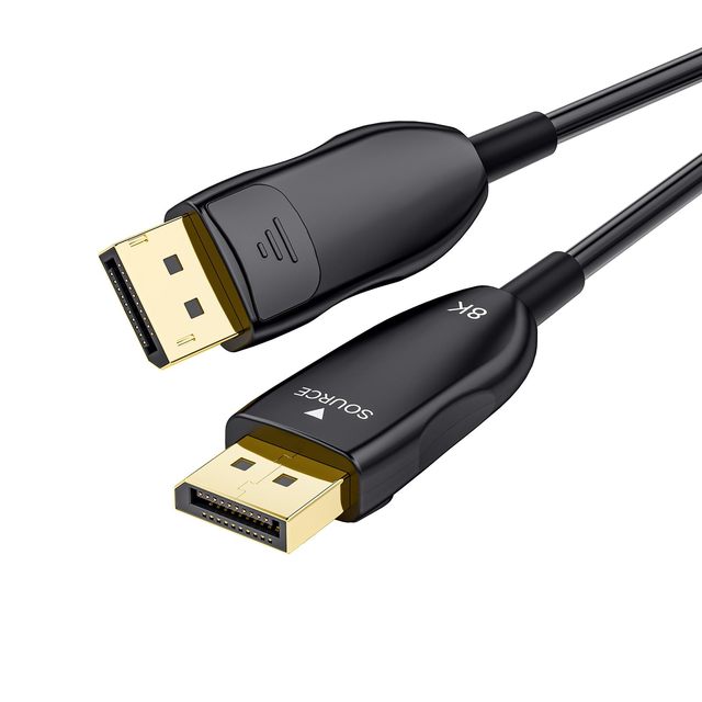 OEM ODM 8K Fiber Optic  Cable 21 66ft Active DP Cable 54Gbps 8K60Hz 4K240Hz 2K360Hz HDR HDCP DSC 12a High Speed Optic