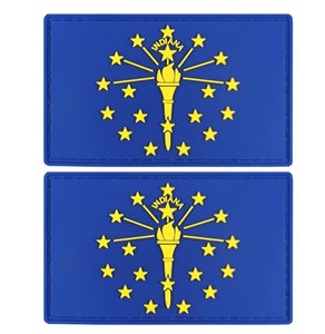 Parche de PVC con bandera de Dinamarca, Parche de bandera nacional danés, gancho y bucle de sujeción, 3D - Product Image 2