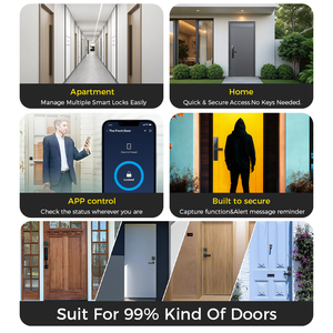 Serrure de porte WiFi biométrique de pointe offrant des solutions de sécurité intelligentes pour les applications de portes en bois et en aluminium - Product Image 3