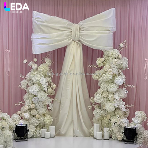 LEDA Decoración y Suministros para Fiestas de Boda en Interiores, Lazo Grande Blanco Simple con Cinta Colgante - Product Image 3