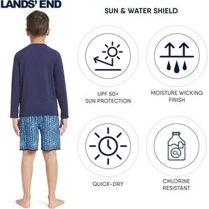 FOXA เสื้อป้องกันแสงแดดสำหรับเด็กชาย แขนยาว UPF 50+ เสื้อยืดกันแดด - Product Image 5