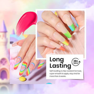 Ensemble de vernis à ongles en gel néon | 6 couleurs d'été vibrantes: rose vif, <span class=keywords><strong>orange</strong></span>, jaune, vert, bleu, violet - Product Image 4