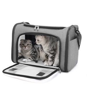 Transportín para mascotas, de lados suaves y transpirable, para gatos y perros de 5-7 kg, bolsa de viaje para coche - Product Image 3