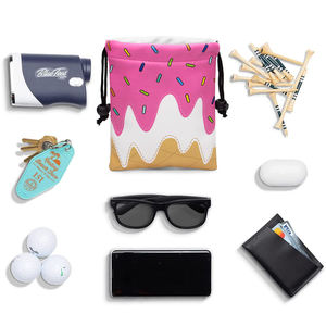 Sac de rangement en cuir pour tees de golf personnalisés, pochette à cordon pour objets de valeur de golf, sac de rangement en PU pour balles de golf – Grande Vente - Product Image 2