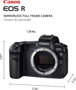 Appareil photo hybride plein format professionnel Canon EOS R 30,3 millions de pixels avec nouveau monture RF pour la photographie de paysage professionnelle - Product Image 3