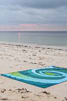 Microfiber Recycled Polyester Waffle Extra Large Sand Free Quick Dry Lightweight Antimicrobial Eco-Friendly Double Beach Towel