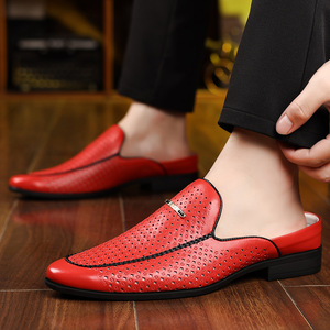 <span class=keywords><strong>Mules</strong></span> d'été respirantes Xuanhui grande <span class=keywords><strong>taille</strong></span> 39-<span class=keywords><strong>47</strong></span> pour hommes, rouges, à bout pointu, à enfiler, décontractées et habillées - Product Image 5