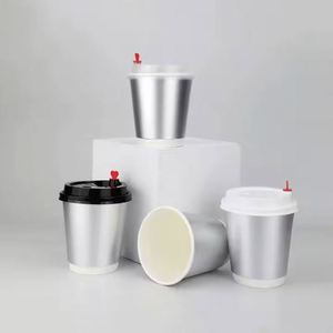 Gobelet à café jetable personnalisable en papier double paroi de 90 mm, 8 oz/10 oz/12 oz/16 oz pour boissons chaudes et froides avec couvercle artisanal - Product Image 1