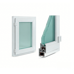 Fenêtre à battant en PVC européen, double vitrage, anti-courant d'air, pour villa, appartement, zones côtières, stabilisée aux UV, résistante au sel, Energy Star - Product Image 2