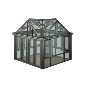 Moderna Sala de Estar al Aire Libre con Techo Plano de Aluminio y Vidrio de Doble Acristalamiento Low-E para Patio - Product Image 4