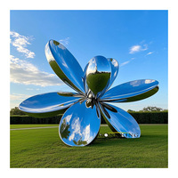 Grand décor de ferme Statue de culture de haute qualité en acier inoxydable Sculpture de citrouille d'art moderne pour cadeau