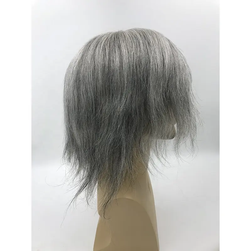 high quality hand crafted white silver gray virgin hair swiss lace front pieces long life durable medical wigs for cancer women